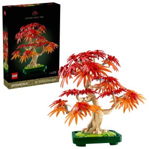 LEGO Ahorn Bonsai 10348 mit rotem Blätterdach in stilechter Pflanzschale