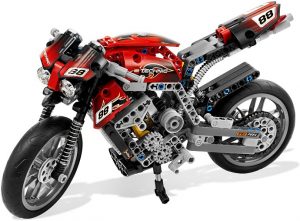 Lego Technic Motorrad rot