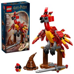 LEGO Fawkes 76448 – Dumbledores Phönix mit beweglichen Flügeln auf Sitzstange