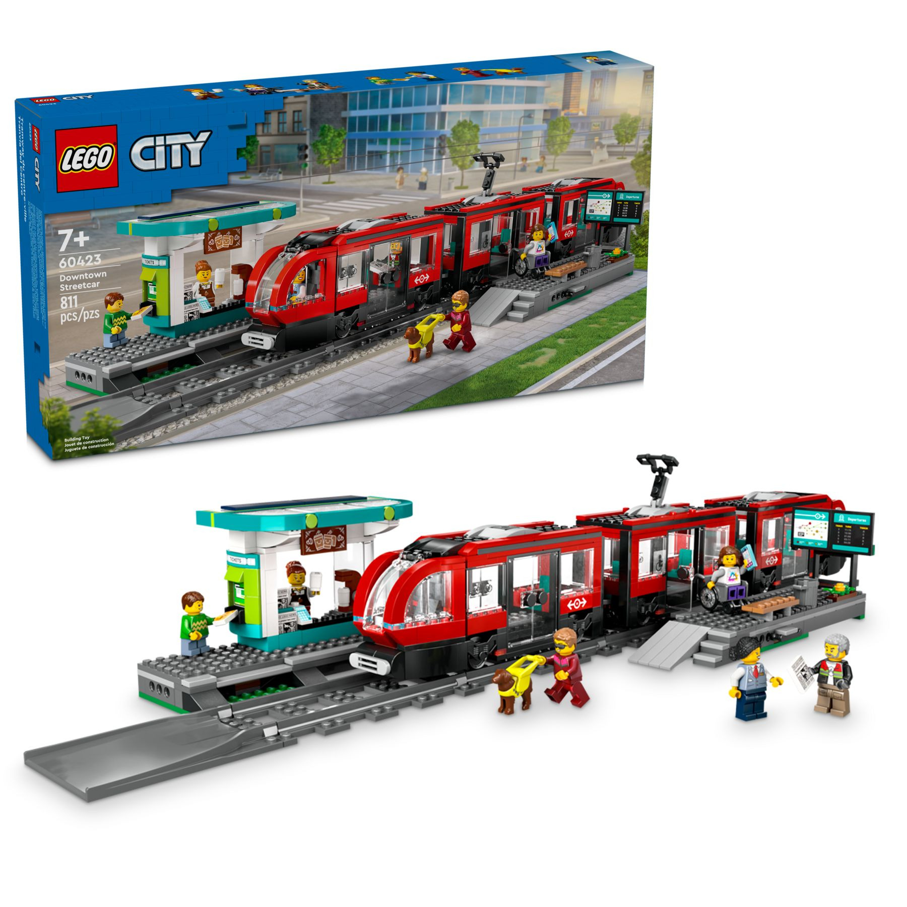 LEGO Straßenbahn Haltestelle 60423 Sammlerset