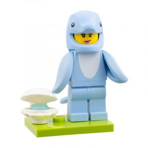 LEGO Minifigur Serie 28 Delfinkostüm-Fan – Figur col28-9 aus der Sammelserie