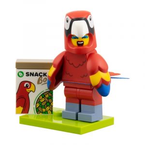 LEGO Minifigur Serie 28 Papageienkostüm-Fan – Figur col28-12 aus der Sammelserie