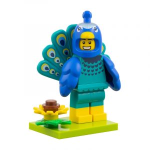 LEGO Minifigur Serie 28 Pfauenkostüm-Fan – Figur col28-1 aus der Sammelserie